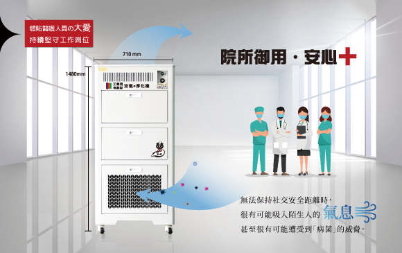 商用大坪數空氣清淨機 適用醫院診所 降低飛沫噴沫 空氣淨化機